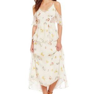 FP White Magnolia Maxi Dress with Lace Detailing